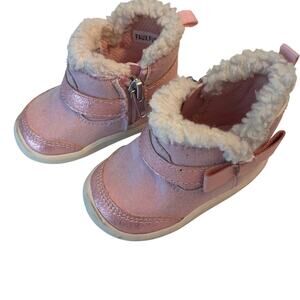 Stride Rite Toddler Baby Shoes Boot Size 3 Pink Glitter Support Stability Grip